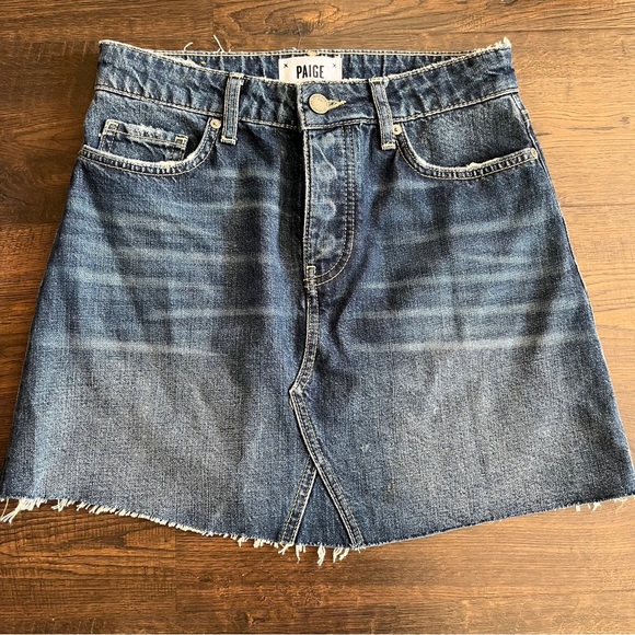 Paige Denim Blue Jean Mini Skirt - Picture 5 of 8